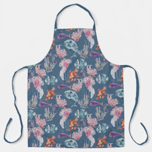 Underwater Watercolor Composition Series Design 2  Apron