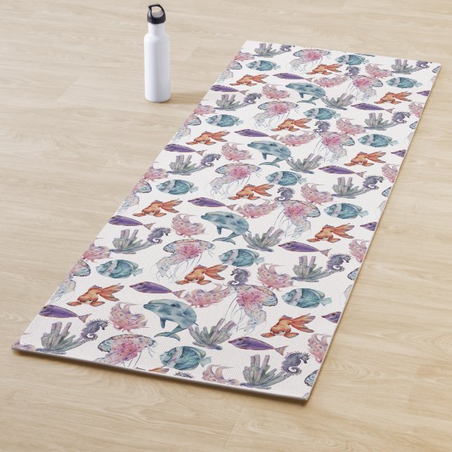 Underwater Watercolor Composition Series Design 2  Yoga Mat (In Situ)