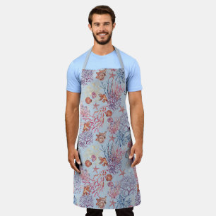Underwater Watercolor Composition Series Design 3 Apron