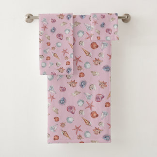 Underwater Watercolor Composition Series Design 4  Bath Towel Set