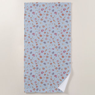 Underwater Watercolor Composition Series Design 4 Beach Towel