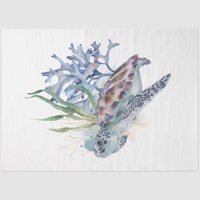 Underwater Watercolor Series Design 6 Tissue Paper (Front)