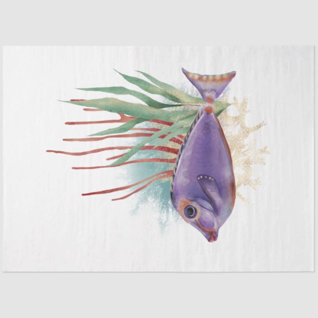 Underwater Watercolor Series Design 7 Tissue Paper (Front)