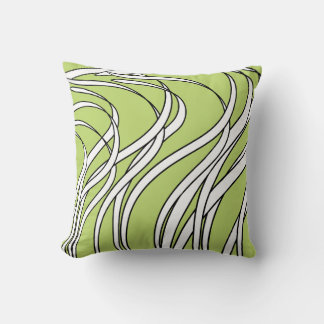 Underwater Wave lime green Cushion