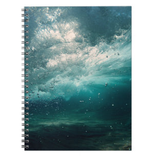 Underwater Wave Turbulence Ocean Photo Notebook