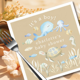 Underwater Whimsy Baby Shower Napkin