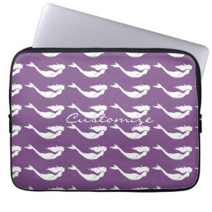 Underwater White Mermaid Swimming Thunder_Cove Laptop Sleeve