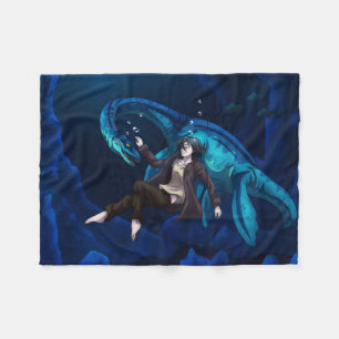 Underwater with a Plesiosaurus Fleece Blanket