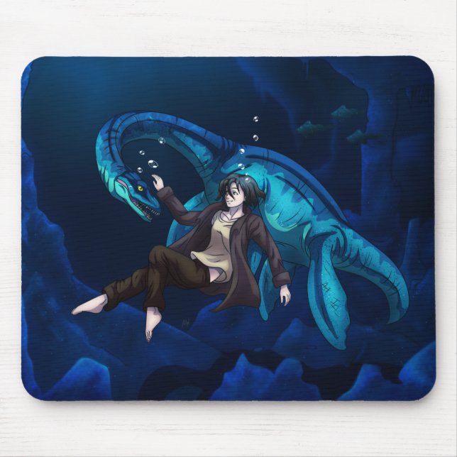 Underwater with a Plesiosaurus Mouse Pad (Front)