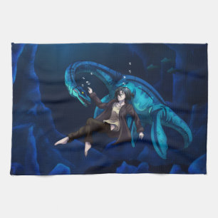 Underwater with a Plesiosaurus Tea Towel