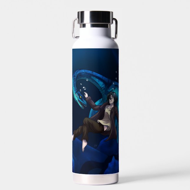 Underwater with a Plesiosaurus Water Bottle (Front)