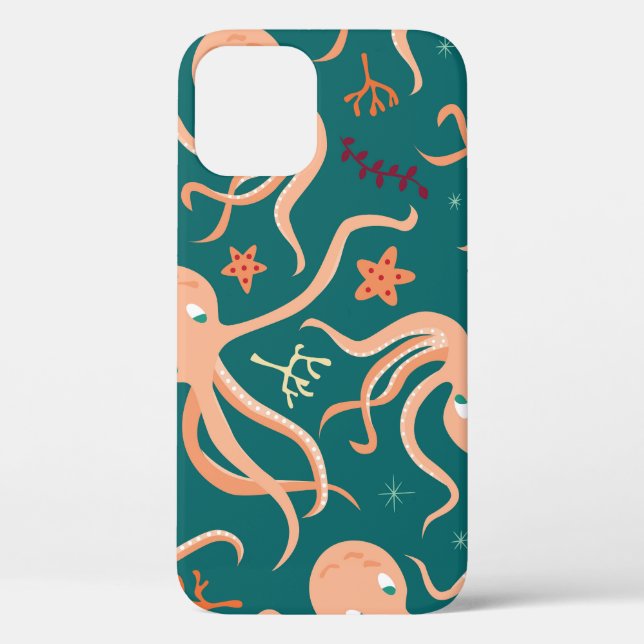 Underwater Wonders: Octopus Starfish Dance Case-Mate iPhone Case (Back)