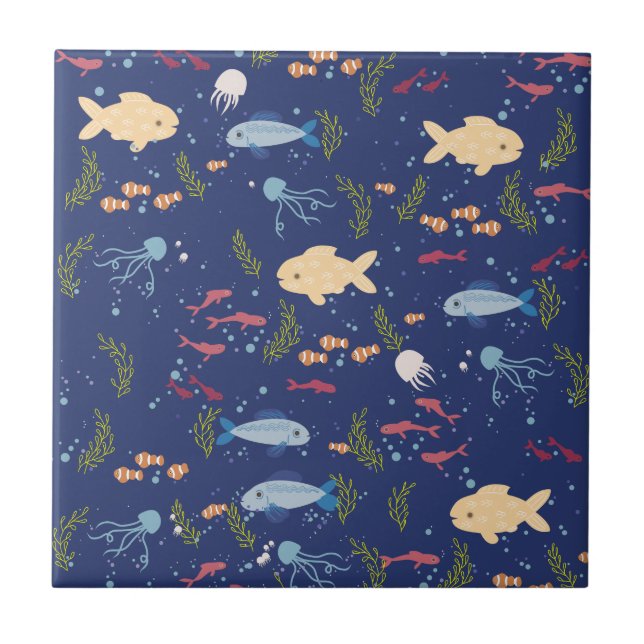 Underwater world ceramic tile (Front)
