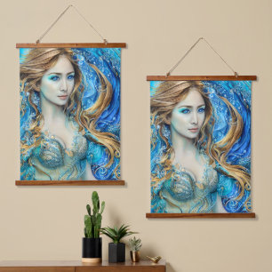 Underwater World Goddess Abstract Fantasy Art Hanging Tapestry