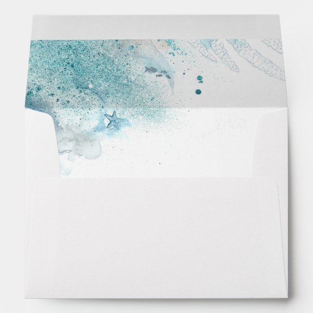 Underwater World Ocean Glitters Envelope (Back (Bottom))