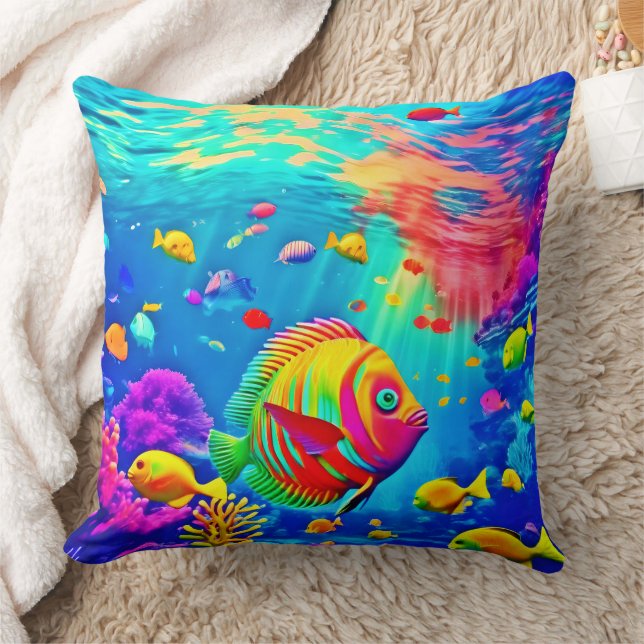 Underwater World of Colour Cushion (Blanket)