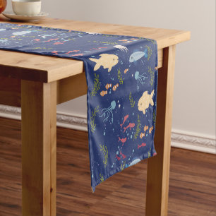 Underwater world short table runner