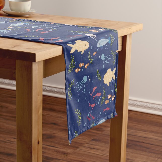 Underwater world short table runner (In Situ)