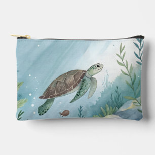 Underwater world with turtle accessory pouch