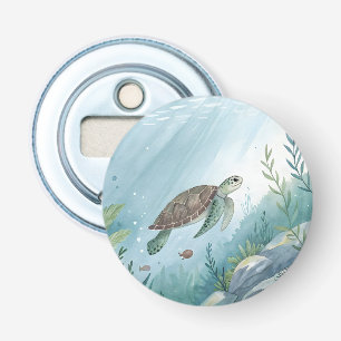 Underwater world with turtle bottle opener