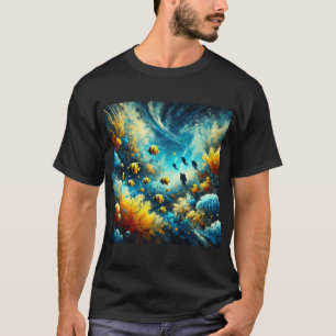 underwater world with yellow coral fish T-Shirt