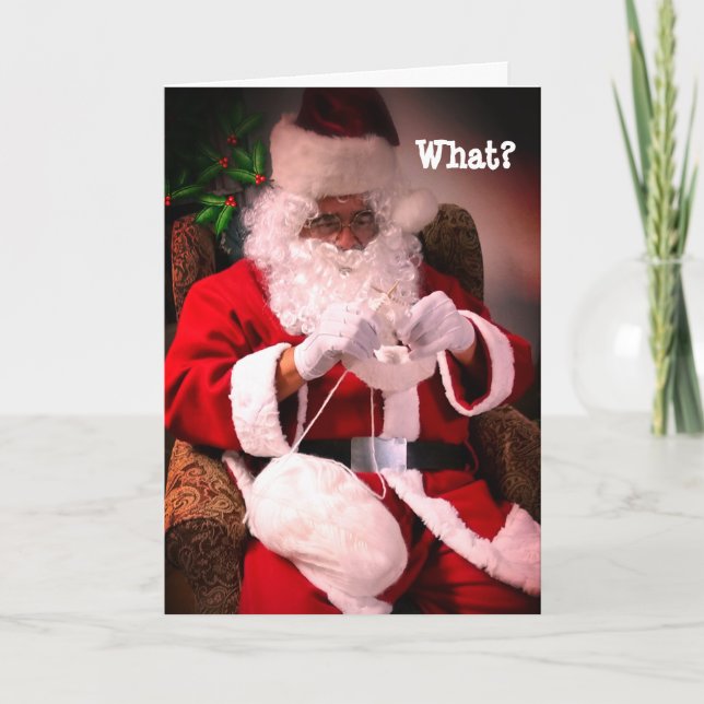 Underwear for Mrs. Santa Claus Christmas Card (Front)