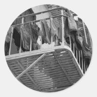 Underwear Out To Dry Humour Black and White Photo