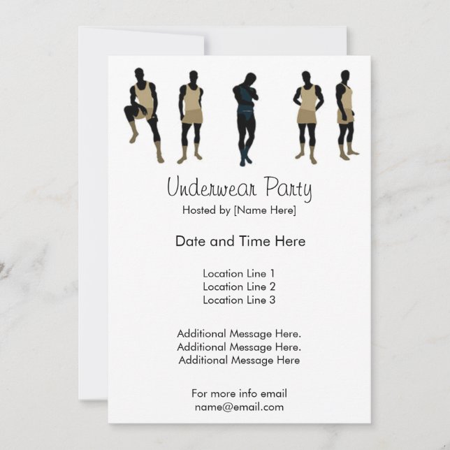 Underwear Party Invitations (Front)