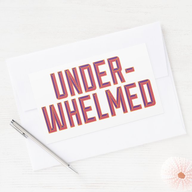 Underwhelmed Rectangular Sticker (Envelope)