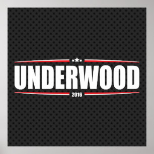 Underwood 2016 (Stars & Stripes - Black) Poster