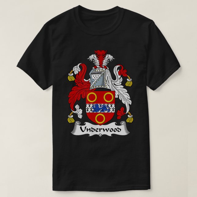 Underwood Coat of Arms  Family Crest  T-Shirt (Design Front)