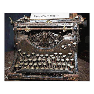 Underwood, old typewriter photo print