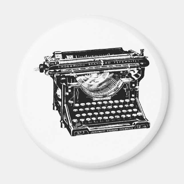 Underwood Typewriter Writer Magnet (Front)