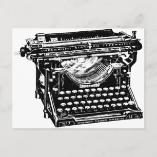 Underwood Typewriter Writer Postcard
