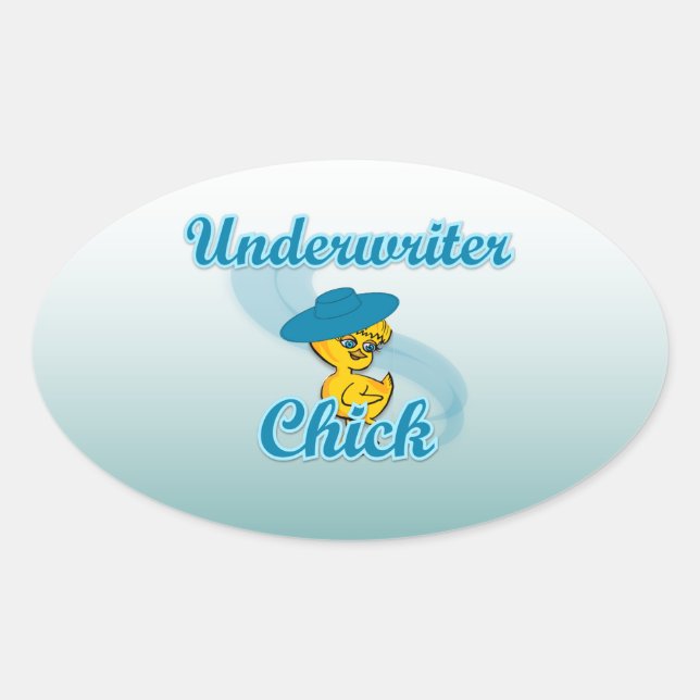 Underwriter Chick #3.png Oval Sticker (Front)