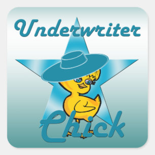 Underwriter Chick #7 Square Sticker