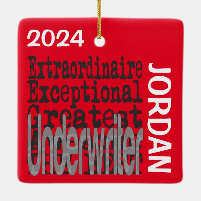 Underwriter Extraordinaire CUSTOM Ceramic Ornament (Back)
