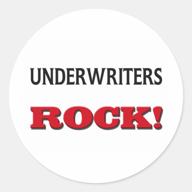 Underwriters Rock Classic Round Sticker (Front)