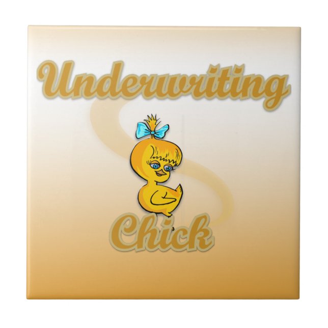 Underwriting Chick Ceramic Tile (Front)