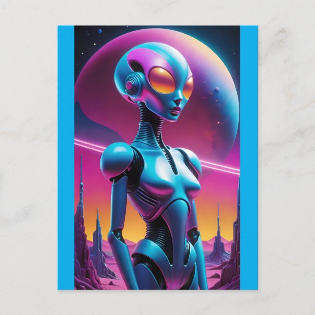 Undetermined Retro Futurism - Ken Gauge Art Postcard (Front)