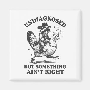 Undiagnosed But Soing Aint Right Funny Racoon Chi Magnet
