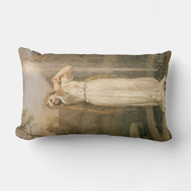 Undine (by John William Waterhouse) Lumbar Cushion (Front)