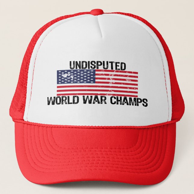 UNDISPUTED WORLD WAR CHAMPS! TRUCKER HAT (Front)