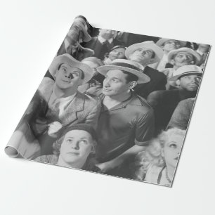 UNDIVIDED ATTENTIONattentive, crowd, vintage, retr Wrapping Paper