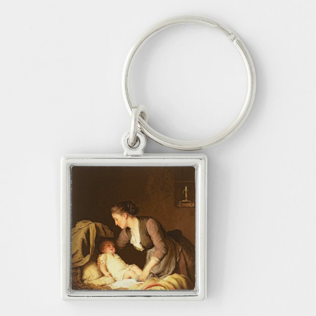 Undressing the Baby, 1880 Key Ring (Front)