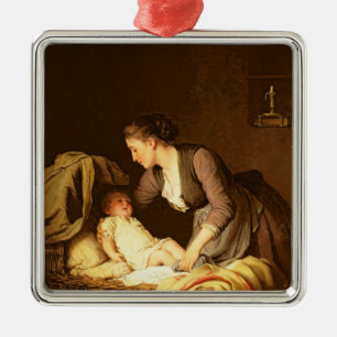 Undressing the Baby, 1880 Metal Tree Decoration
