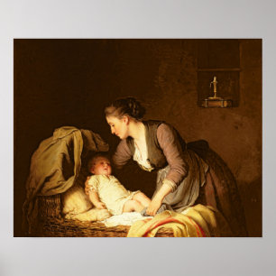 Undressing the Baby, 1880 Poster