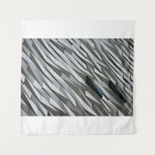 Undulating abstract shapes on a building facade at tapestry