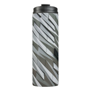Undulating abstract shapes on a building facade at thermal tumbler
