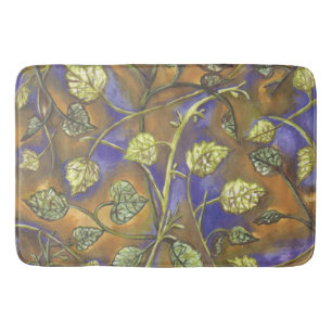 undulating leaves shower bath mat
